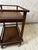 Brown Wooden Rolling Serving Cart, 1940s For Sale - Image 8 of 11