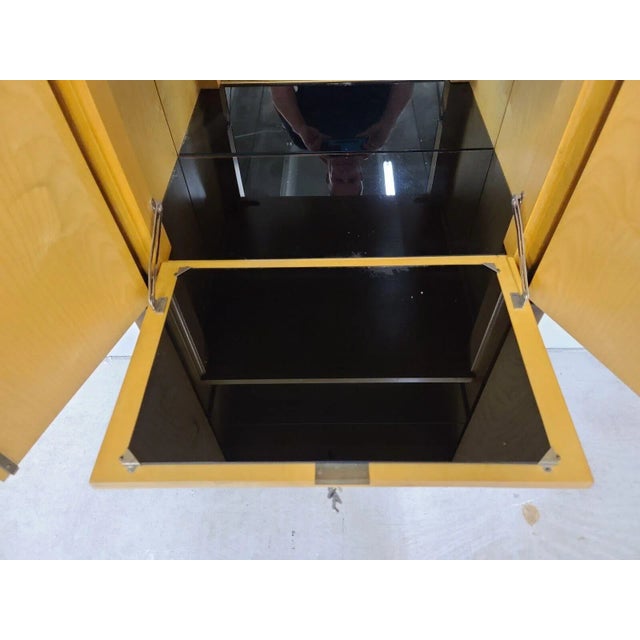 Mid 20th Century Italian Style African Yellowwood Bar Cabinet For Sale In Miami - Image 6 of 13