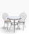 Late 20th Century Late 20th Century 3 Pc. Wrought Iron Garden Patio Poolside Cafe Bistro Set For Sale - Image 5 of 15