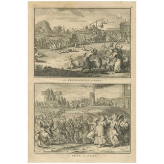 Picart, Procession of Ganga and Festival of Huly, 1734, Print For Sale