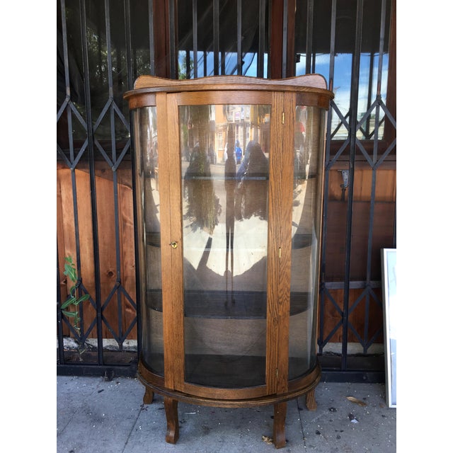 Antique Traditional Amish Oak Curio Chairish