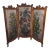 Antique Oak Hand-Painted 3-Panel Screen For Sale