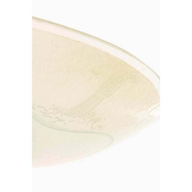 Vintage Ceiling Lamp in Glass and Steel, 1940s For Sale - Image 4 of 10