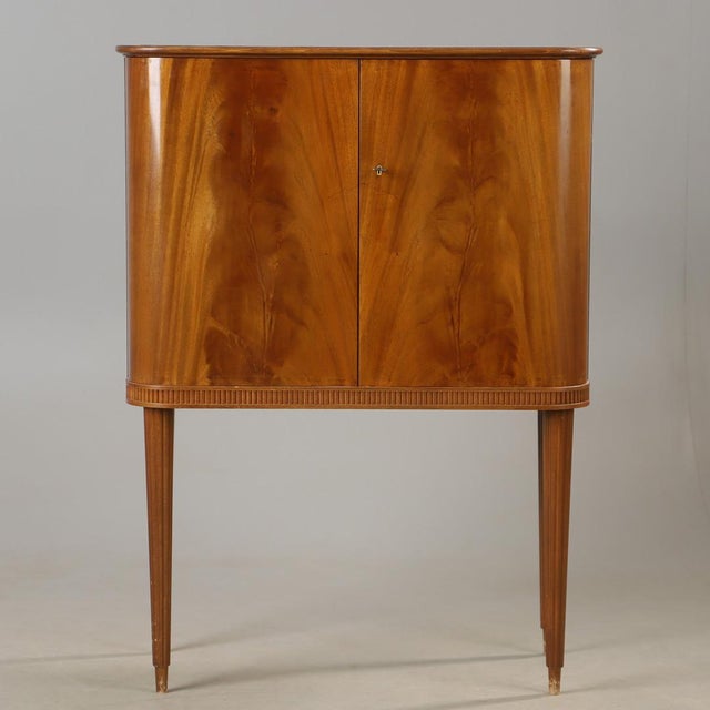 Vintage Swedish Grace Bar Cabinet from Forenade Mobler, Sweden, 1940s For Sale - Image 6 of 12