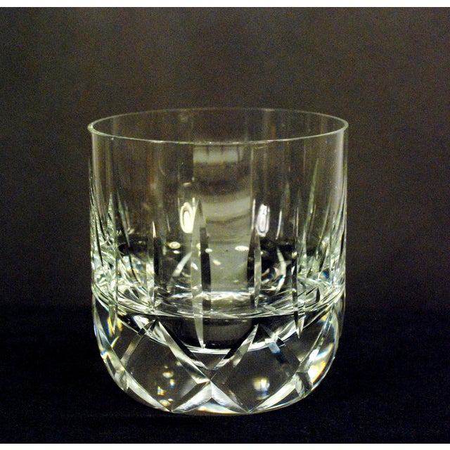 Block Crystal Double Old Fashioned Glasses Pair Chairish