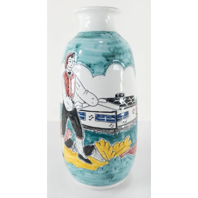 Mid-Century Norwegian Art Pottery Vase, Signed For Sale - Image 9 of 9