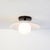 Metal Dish Flush Mount, 5in Glass Globe, Modern Led Ceiling Light, by Research.Lighting For Sale - Image 7 of 9