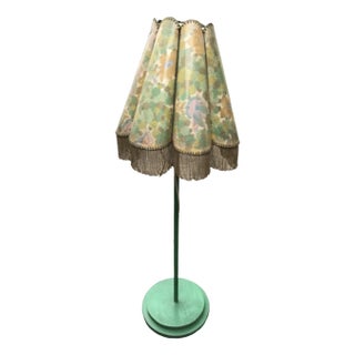 Mid-Century Floor Lamp with Plastic Shade, 1950s For Sale