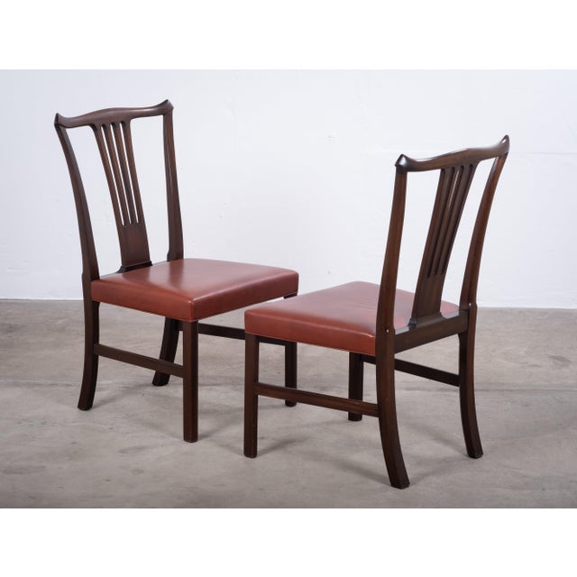 Vintage Mahogany Chairs by Helge Vestergaard Jensen, 1940s, Set of 2 For Sale - Image 4 of 8