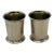 Late 20th Century Match Pewter Italian Footed Tumblers by Giorgio Tabellini – Pair For Sale