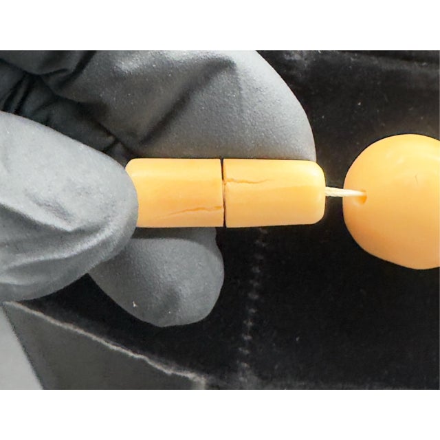 Plastic 1930s Moroccan Mastic Copal Beaded Tribal Necklace For Sale - Image 7 of 17