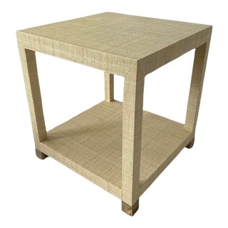 Society Social Newport Grasscloth End Table For Sale