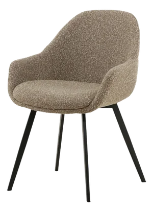 Modern Latte Boucle Dining Chair