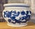 Vintage blue and white planter or cachepot. Perfectly sized to hold orchids, succulents or other plants. In great vintage...