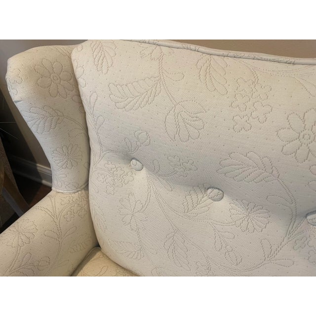 Cream 1980s Vintage Ethan Allen Club Chair For Sale - Image 8 of 12