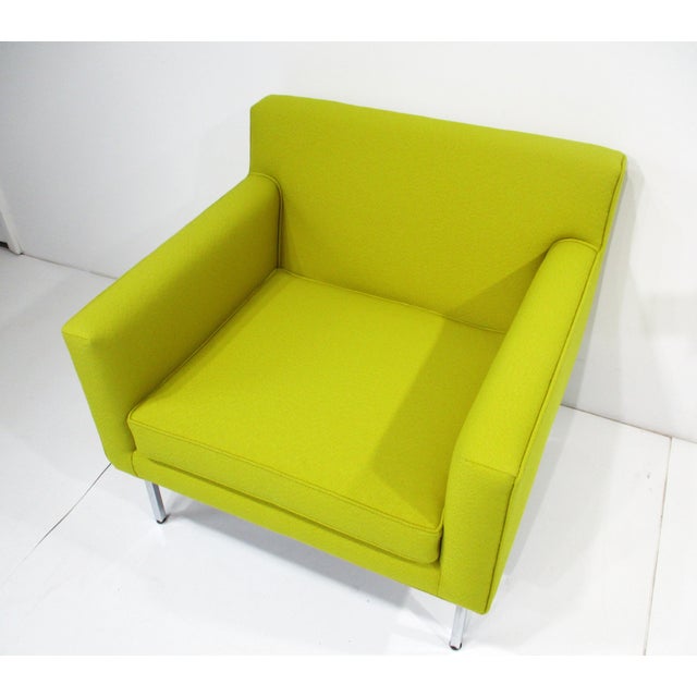 Metal Janet Rosenblum Mid Century Lounge Cube Chair in the Style of George Nelson For Sale - Image 7 of 10