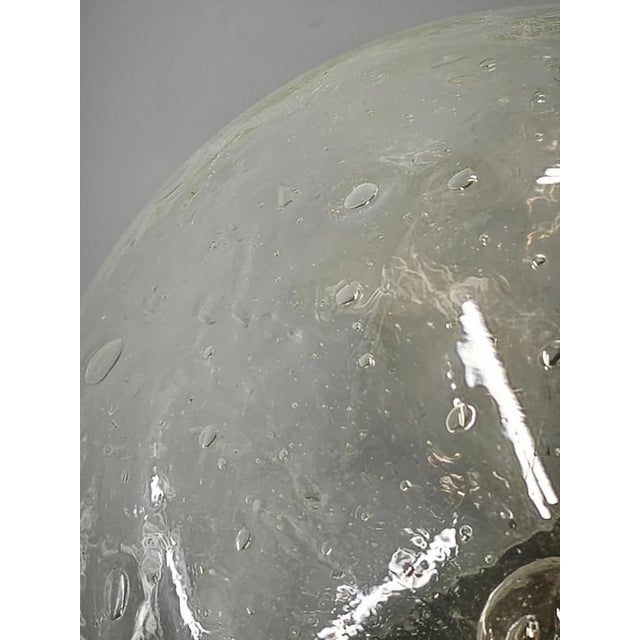 Space Age Bubble Glass and Brass Floor Lamp, Czechoslovakia, 1970s For Sale - Image 9 of 13