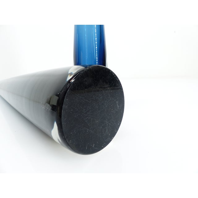 Blue Icicle Vases by Timo Sarpaneva for Iittala, Finland, 1960s, Set of 2 For Sale - Image 8 of 10