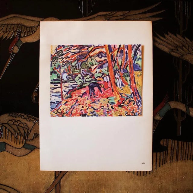 The School of Paris 1948 M. Vlaminck "Landscape With Dead Wood" Second Edition Offset Lithograph For Sale - Image 3 of 8