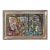 Mid-Century Abstract Textural Composition in Oil on Canvas Painting by Louis Schanker For Sale
