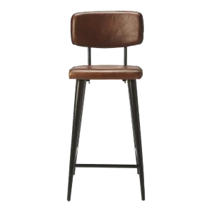 Saddle Leather 26" Counter Stool, Dark Brown