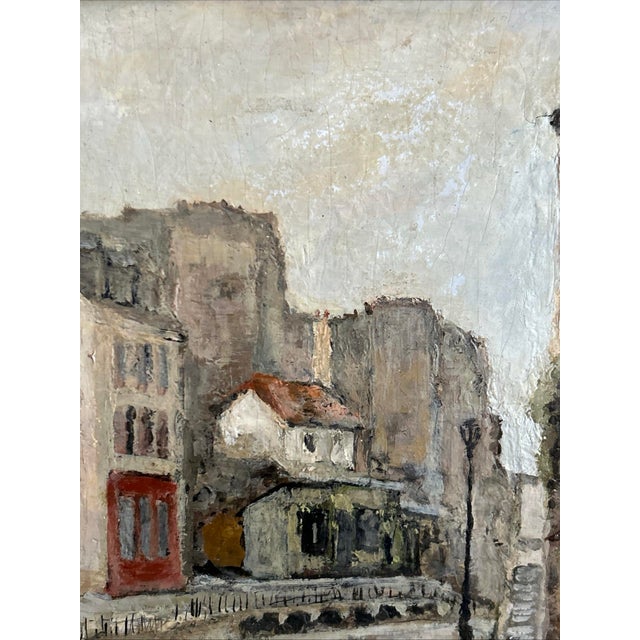 Late 20th Century Vintage Louis Peyrat French Oil on Board Impressionist Cityscape Street Scene Paris For Sale - Image 5 of 11