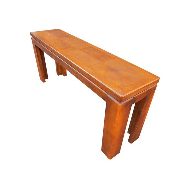 Vintage Solid Walnut Console Table For Sale - Image 4 of 9