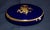 1980s Limoges Oval Trinket Box France Cobalt Blue Porcelain Gold Floral 22k Vintage For Sale - Image 5 of 15
