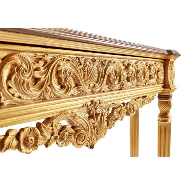 Narrow Giltwood Console Table For Sale - Image 9 of 9