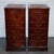 Filling Cabinets in Burgundy Leather and Gold Embossed Top, Set of 2 For Sale - Image 4 of 18