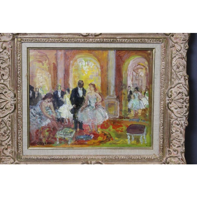Marcel Cosson, The Foyer of the Opera, 1923, Oil on Panel, Framed For Sale - Image 3 of 12