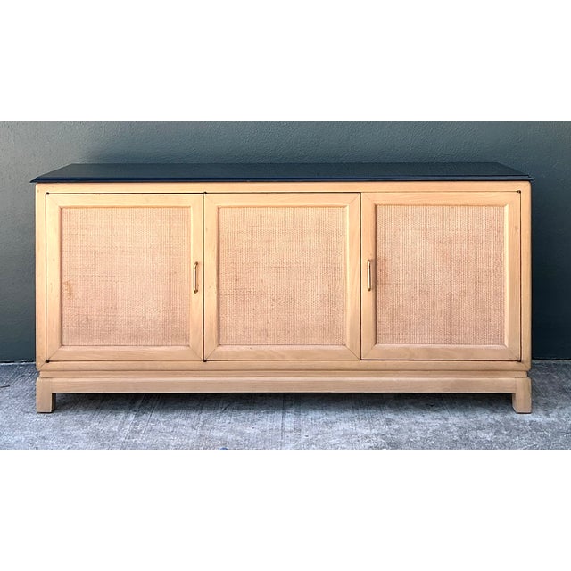 Wood Vintage Wood and Stone Credenza For Sale - Image 7 of 12