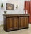 Brown Bar Counter in Oak with Zinc and White Marble For Sale - Image 8 of 18