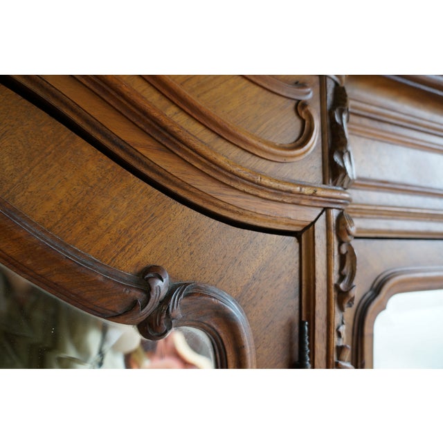Antique French Louis XV Rococo Triple Armoire For Sale - Image 6 of 12