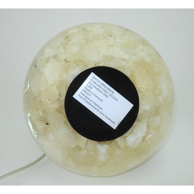 Currey & Company Odette Encased Quartz Acrylic Table Lamp For Sale - Image 11 of 15