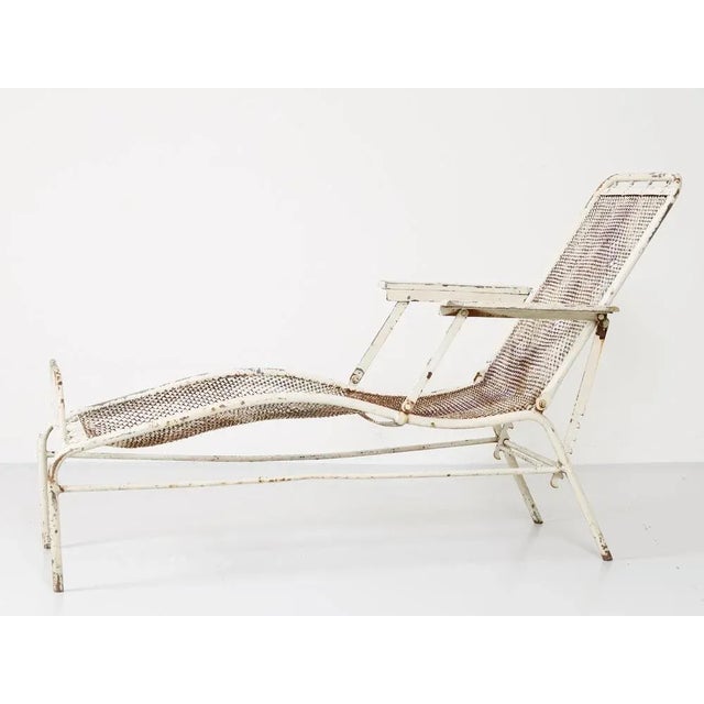 Mid-Century Modern Garden Lounge Chair by Jean Prouvé & Jules Leleu for Martel de Janville, 1937 For Sale - Image 3 of 5
