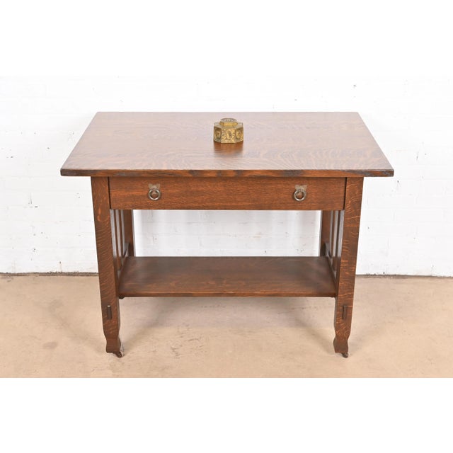 Tiffany Studios New York Bookmark Pattern Bronze Doré Inkwell For Sale - Image 11 of 12