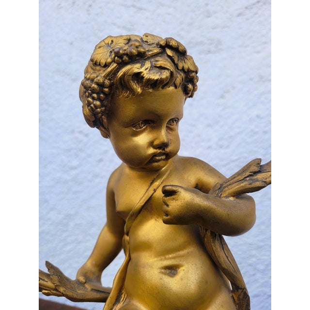 19th Century Gilt Bronze Fireplace Trim Set from Clodion, Set of 3 For Sale - Image 11 of 18