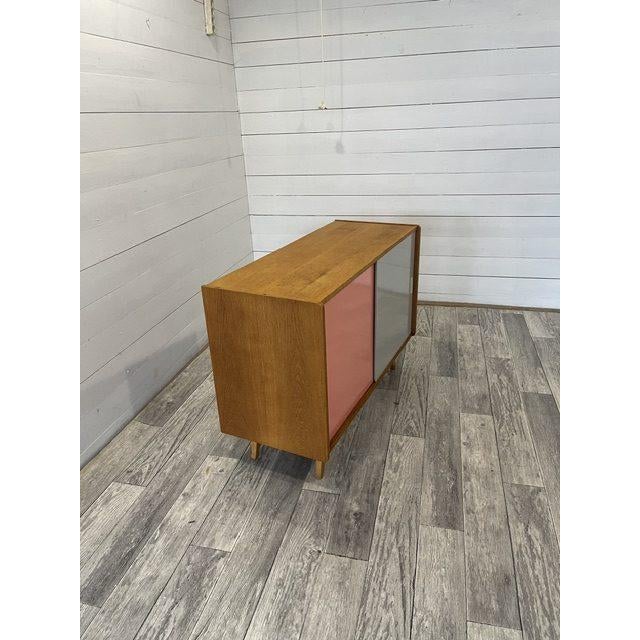 Vintage famous chest of drawers u- 452 by jiri jiroutek in two colours, 1965 in superb original condition dims; h= 76 cm...