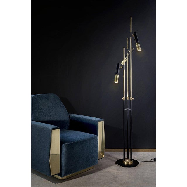 Black Ike Floor Lamps by DelightFULL- a Pair For Sale - Image 8 of 11