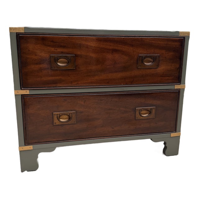 1970s Heritage Small Dresser - Olive Green & Walnut Finish For Sale