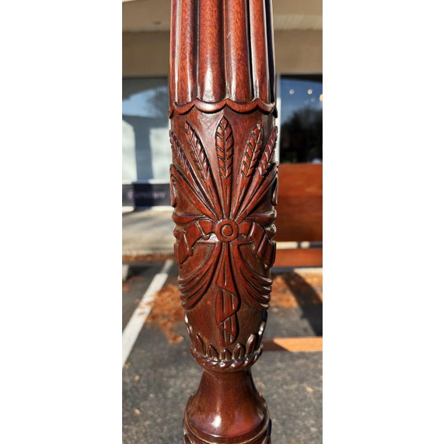 Late 20th Century Councill Solid Mahogany Queen Size Bed Frame For Sale - Image 9 of 14