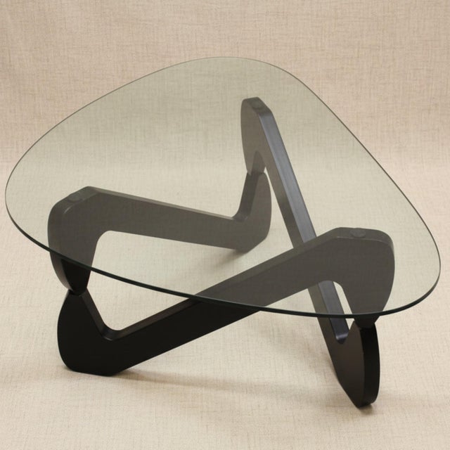 Mid-Century Modern Petite Vintage Black Modern Coffee Table For Sale - Image 3 of 3