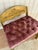 1950s-60s Hollywood Regency Giltwood/Pink Tufted Velvet Low Stool For Sale - Image 4 of 4