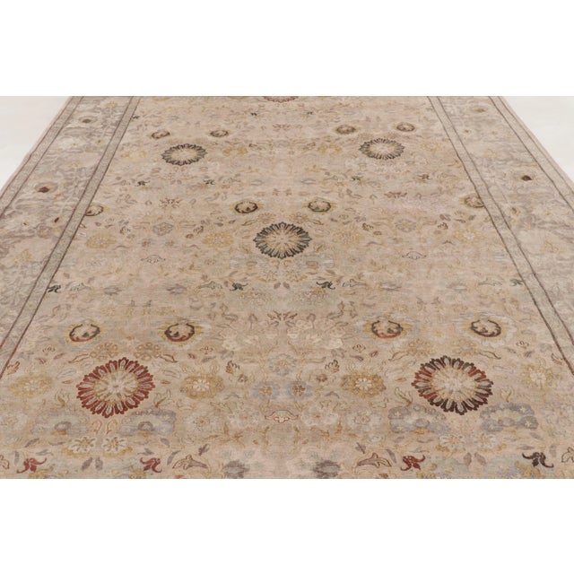 2020s Contemporary Oushak Style Floral Rug in Beige Hues, by Rug & Kilim, India For Sale - Image 5 of 10