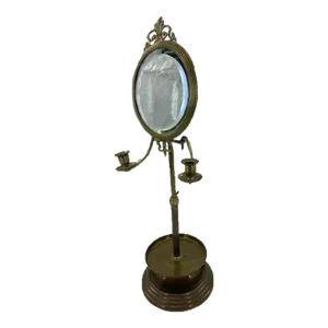 Antique Victorian Gilded Bronze Vanity Mirror