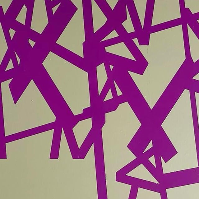 2020s Contemporary Abstract Acrylic and Oil on Panel Painting "Untitled 2024 (Purple-Beige) " by Jasper Van Der Graaf For Sale - Image 5 of 5