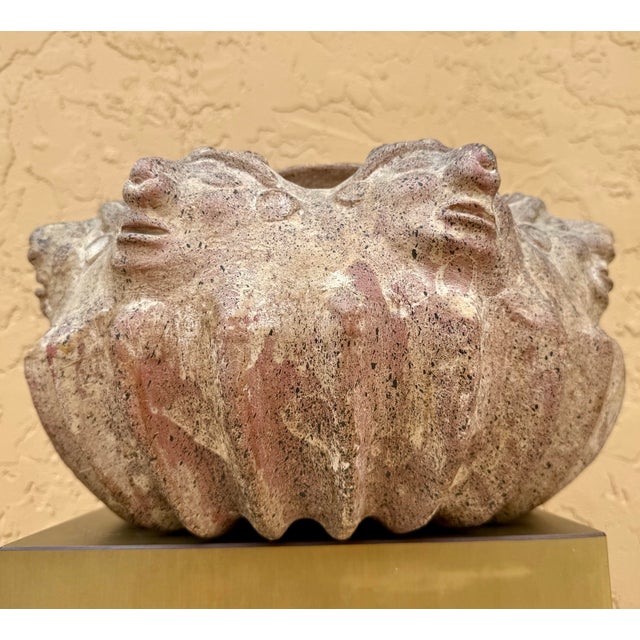 Mexican Pre-Colombian Handcrafted Perpetual Head Vase For Sale - Image 3 of 8