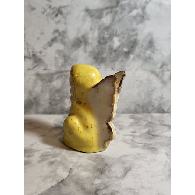 1920s L E Smith Ceramic Angel Figurine For Sale - Image 4 of 12