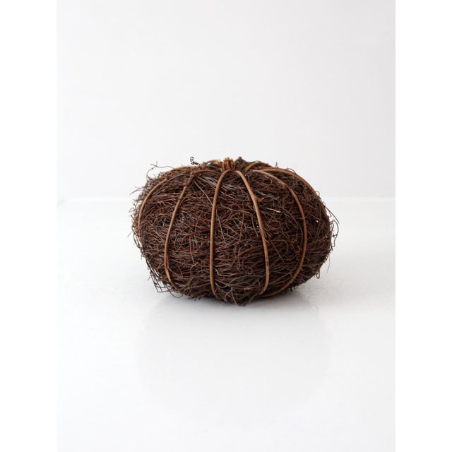 Farmhouse Vintage Woven Grapevine Pumpkin Fall Decor For Sale - Image 3 of 11